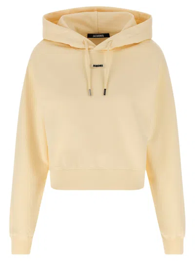 Jacquemus 'le Hoodie Gros-grain' Hoodie In Neutral