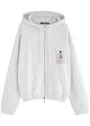 Jacquemus Le Hoodie Torneo Club Logo Patch Cotton Hoodie In Grey