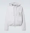 Jacquemus Le Hoodie Torneo Club Logo Patch Cotton Hoodie In Athletic Club Grey