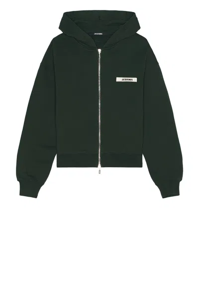 JACQUEMUS LE HOODIE ZIP GROS GRAIN