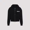 Jacquemus The Gros Grain Zip-up Hooded Sweatshirt In Black