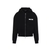 Jacquemus The Gros Grain Zip-up Hooded Sweatshirt In Black