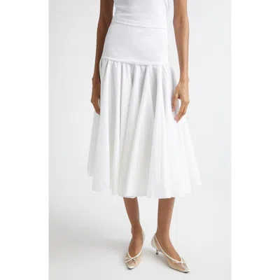 Jacquemus Le Jupon Asymmetric Midi Skirt In White