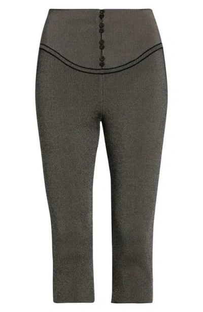 Jacquemus Le Legging Sera Ankle Leggings In Gray