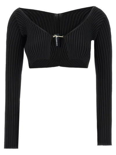 JACQUEMUS 'LE MAILLE PRALU' CROPPED CARDIGAN