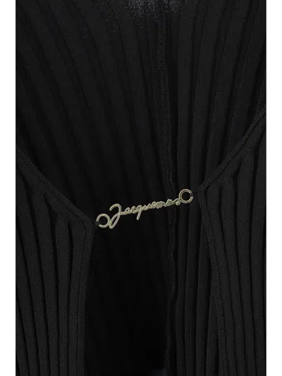 Jacquemus 'le Maille Pralu Longue' Cardigan In Black