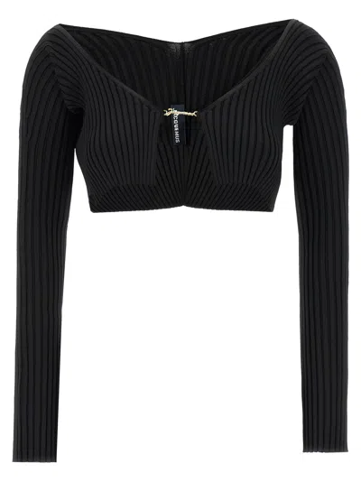 Jacquemus Le Maille Pralu Sweaters And Cardigans In Black