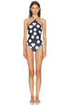 Jacquemus Le Maillot Bastide Polka Dot Swimsuit In Black