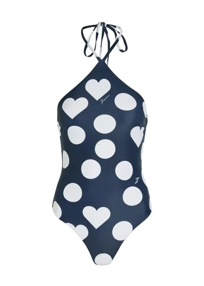 JACQUEMUS JACQUEMUS LE MAILLOT BASTIDE POLKA DOT SWIMSUIT