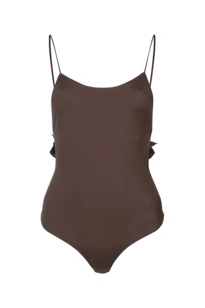 Jacquemus Le Maillot Cabana In Brown
