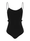 Jacquemus Cabana Maillot One Piece Swimsuit Ruffle Straps In Black