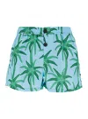 Jacquemus Le Maillot Puntini Light Blue Swimsuit With Elastic Waist And All-over Print In Tech Fabric Man In Blue
