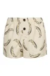 Jacquemus Le Maillot Puntini Yellow Swimsuit With Elastic Waist And All-over Print In Tech Fabric Man In White