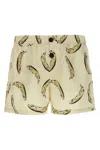 Jacquemus Le Maillot Puntini Yellow Swimsuit With Elastic Waist And All-over Print In Tech Fabric Man
