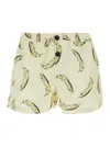 Jacquemus Le Maillot Puntini Yellow Swimsuit With Elastic Waist And All-over Print In Tech Fabric Man