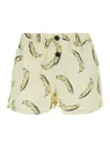 Jacquemus Le Maillot Puntini Yellow Swimsuit With Elastic Waist And All-over Print In Tech Fabric Man