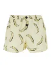 Jacquemus Le Maillot Puntini Yellow Swimsuit With Elastic Waist And All-over Print In Tech Fabric Man In Yellow