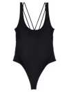 Jacquemus Le Maillot Signature Beachwear Black In Black