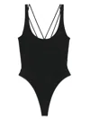 Jacquemus Le Maillot Signature Beachwear Black In Black