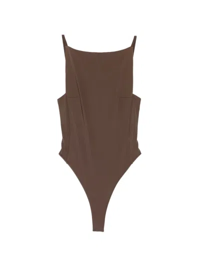 Jacquemus "le Maillot Sole" One Piece In Brown
