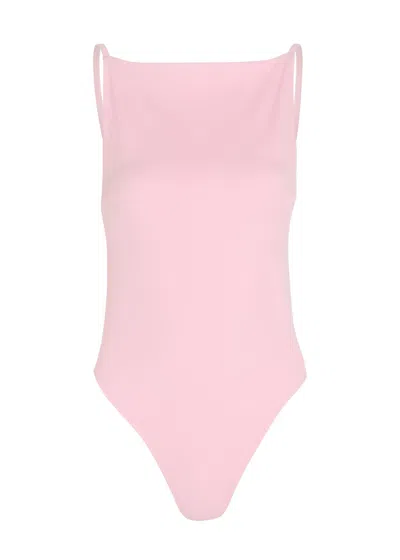 Jacquemus Le Maillot Sole Open-back Swimsuit In Pink