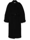 Jacquemus Le Manteau Bari Wool Belt Coat In Black