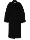 Jacquemus Le Manteau Bari Wool Belt Coat In Black