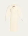 Jacquemus Le Manteau Boa Lamb Shearling Long Wool Coat In Neutral