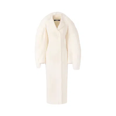 Pre-owned Jacquemus Le Manteau Boa 'off-white' | Women's Size 36