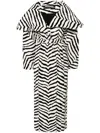 Jacquemus Caruso Zebra-jacquard Cotton Coat In Black