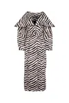 Jacquemus Caruso Zebra-jacquard Cotton Coat In Multicolour