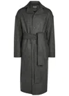 Jacquemus Le Manteau Citta Belted Wool-blend Trench Coat In Gray