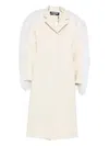 Jacquemus Virgin Wool Boa Coat In White
