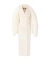 Jacquemus Virgin Wool Boa Coat In White