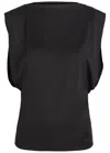 Jacquemus Le Marcel Moisson Open-back Paper-blend Top In Black