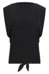 Jacquemus Versatile Black Shoulder-padded Slim-fit Sleeveless T-shirt In Black