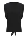 Jacquemus Versatile Black Shoulder-padded Slim-fit Sleeveless T-shirt In Black
