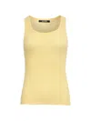 Jacquemus Women Yellow Round Neck Ribbed Tank Top, M Luxury For Women Darveys