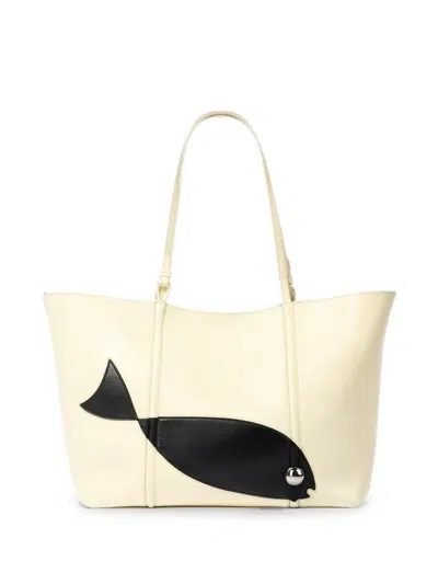 Jacquemus Le Marino Fish-patch Tote Bag In Yellow
