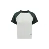 Jacquemus Cotton Blend T-shirt With Contrasting Raglan Sleeves In White