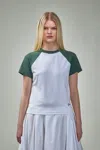 Jacquemus Cotton Blend T-shirt With Contrasting Raglan Sleeves In Mixed