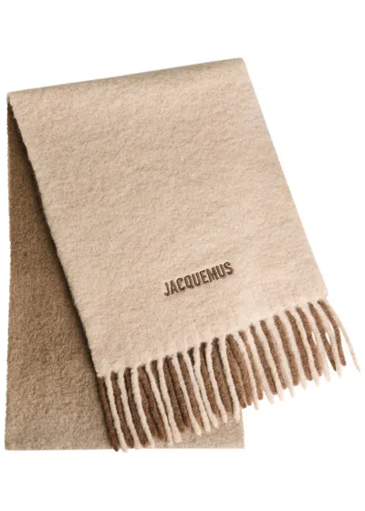 Jacquemus Le Moisson Alpaca-blend Scarf In Neutral