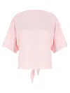 Jacquemus Moisson Oversized Open-back Jersey T-shirt In Pink