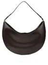 Jacquemus Curved Half-moon Leather Shoulder Bag In Black