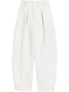 Jacquemus Le Ovalo Trousers In 100 White