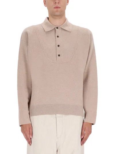 Jacquemus La Maille Vareuse Pallone Wool And Cashmere-blend Sweater In Neutral