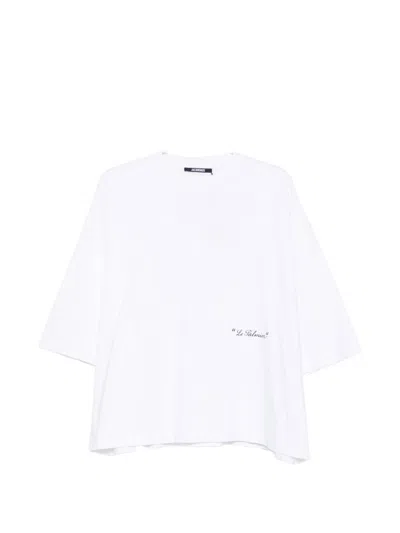 Jacquemus Le Palmier Cotton T-shirt In White