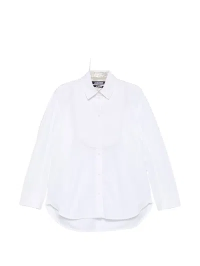 Jacquemus The Citta Long-sleeve Shirt In White