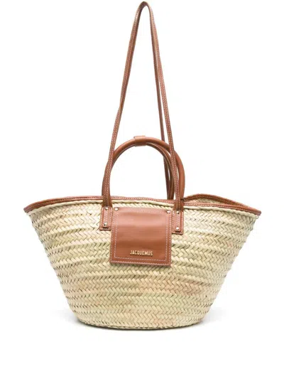 Jacquemus Le Panier Soli Basket Bag In Brown