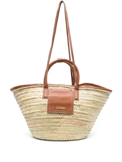 Jacquemus Le Panier Soli Basket Bag In Neutrals
